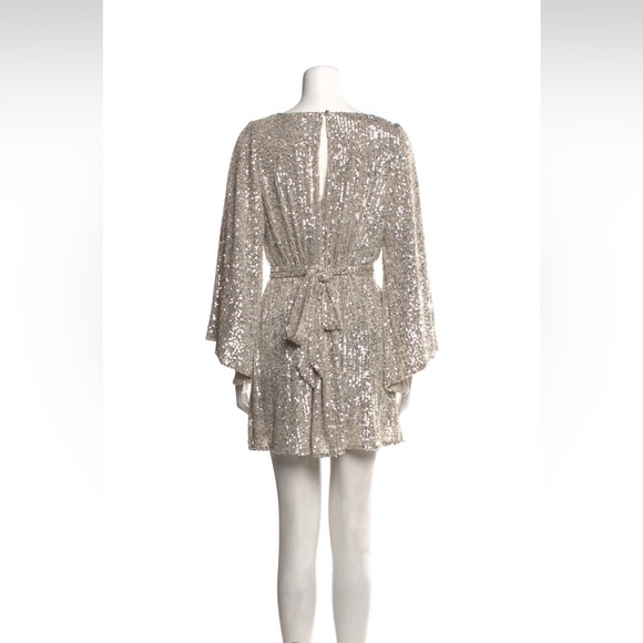 Jay Godfrey champagne sequin mini dress size 4 - Picture 3 of 5